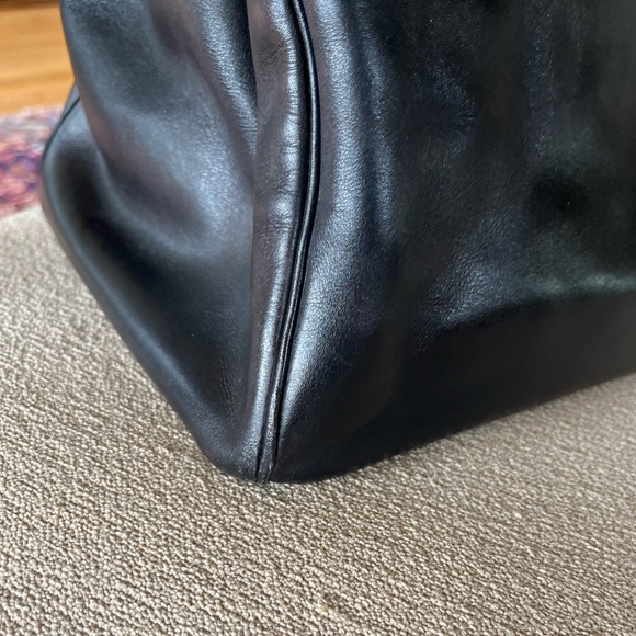 Vintage HERMES BIRKIN 40 Cuir Swift Gulliver Leather Bag Black Gold Hardware - Picture 8 of 13